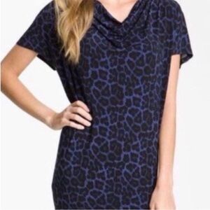 Michael kors blue leopard dress. Medium. Barely worn